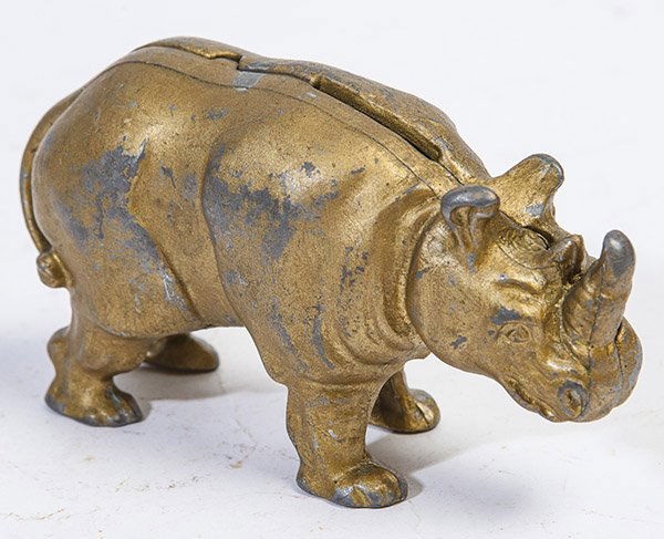 CAST IRON RHINO STILL BANK (1 of 5)