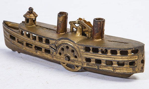 A.C. WILLIAMS CAST IRON STEAMBOAT STILL BANK (1 of 6)