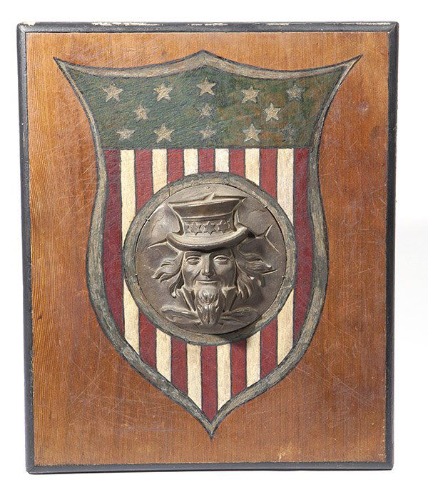 UNCLE SAM MOUNTED BRONZE PLAQUE (1 of 8)