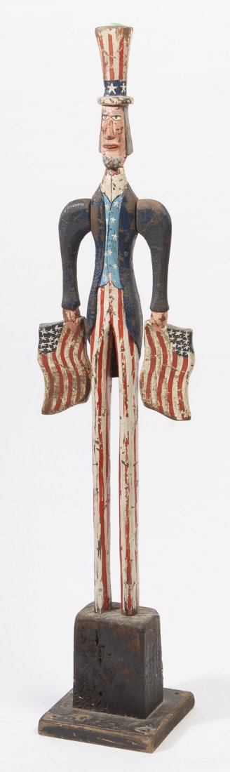 FOLK ART UNCLE SAM FULL FIGURE WHIRLIGIG (1 of 8)