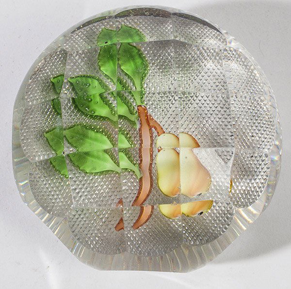 FACETED PEAR PAPERWEIGHT (1 of 7)