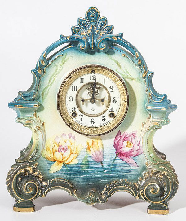 Ansonia La Bretagne Porcelain Clock (1 of 8)