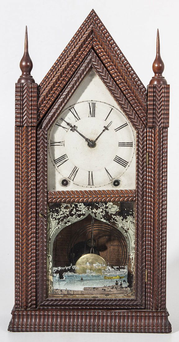 Rare W.S. Johnson Ripple Steeple Clock (1 of 8)