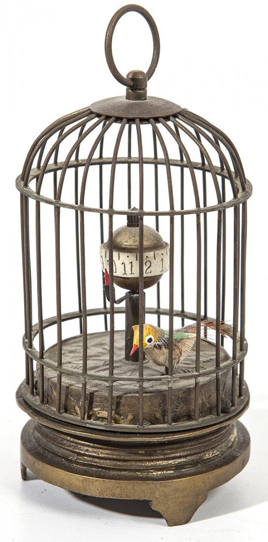 Caged Bird Rotary Dial Clock (1 of 6)
