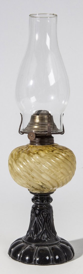 Spatter Glass Oil Lamp (1 of 6)