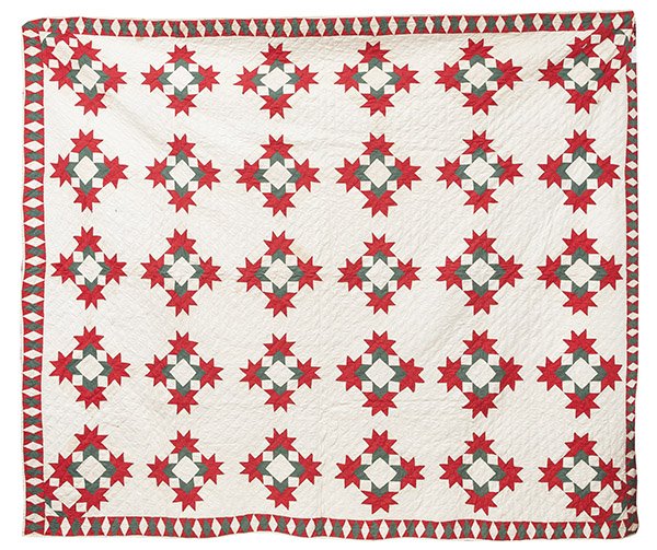 Early 8-Pointed Star Pieced Quilt (1 of 9)