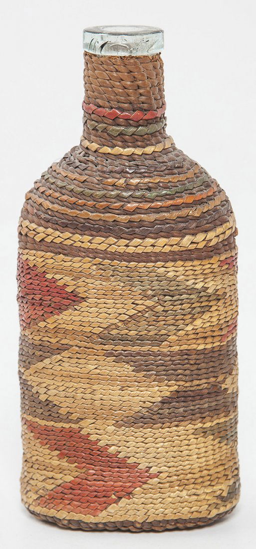 Northern California Basketry Covered Flask (1 of 6)
