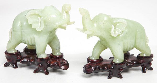 Two Chinese Jade Elephants (1 of 7)