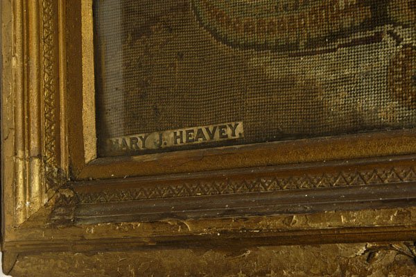 LG. 1861 RELIGIOUS NEEDLEWORK OF MADONNA - SAMPLER - 4