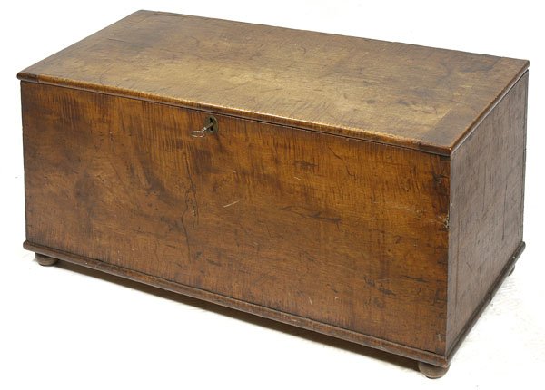 GREAT OHIO CURLY MAPLE BLANKET CHEST