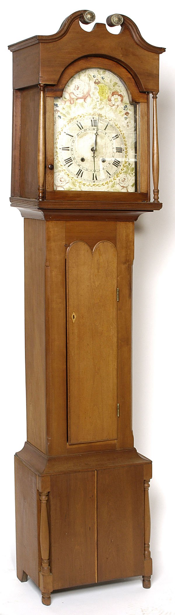 EARLY CHERRY TALL CASE CLOCK