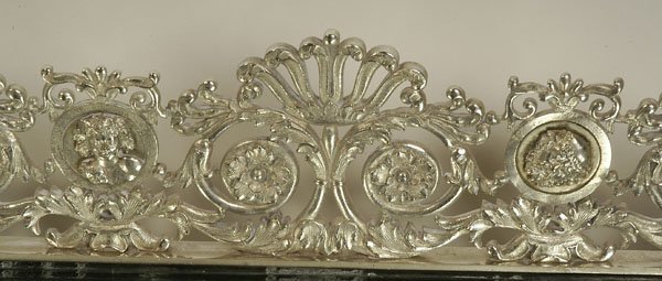 LARGE VICTORIAN SILVERPLATED PLATEAU MIRROR - 6