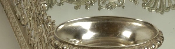LARGE VICTORIAN SILVERPLATED PLATEAU MIRROR - 2