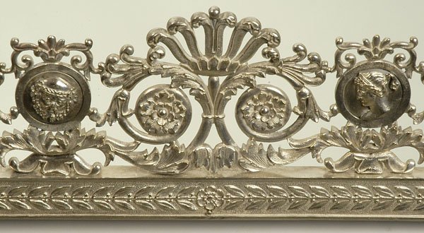 LARGE VICTORIAN SILVERPLATED PLATEAU MIRROR - 5