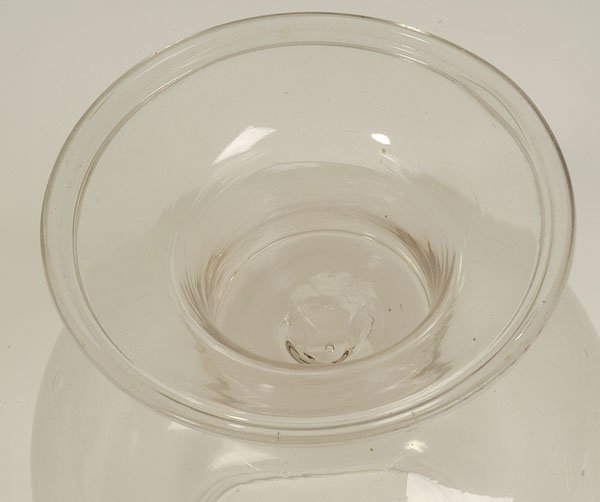 EARLY GLASS BOWL ON PEDESTAL ATTRIB. TO PITTSBURG - 2