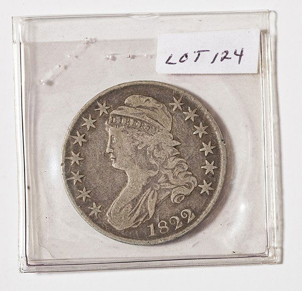 1822 Capped Bust Half Dollar: 1822 fifty cent piece