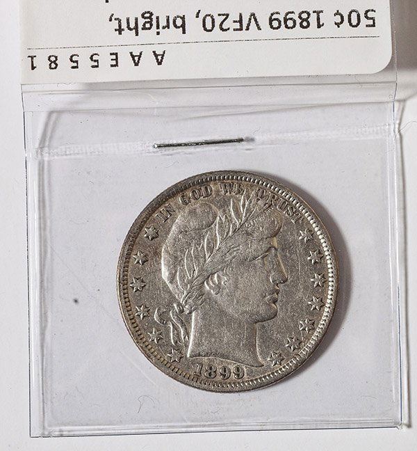 1899 Liberty Head Half Dollar: 1899 Fifty Cent piece.