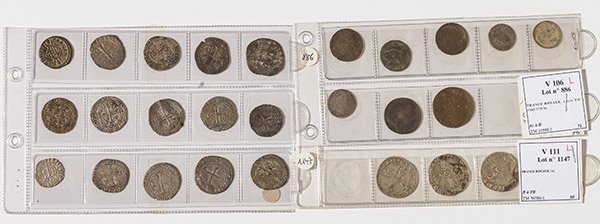 Lot of 26 France Medieval Coins: Includes 15 France Royale coins; 8 Louis XIV 1643-1715; and 3 other France Royale coins