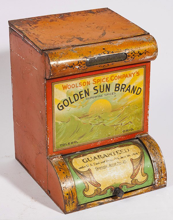 Golden Sun Woolen Spice Counter Top Tin Bin (1 of 8)