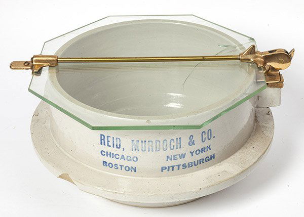 Unusual Stoneware Butter Tub (1 of 8)