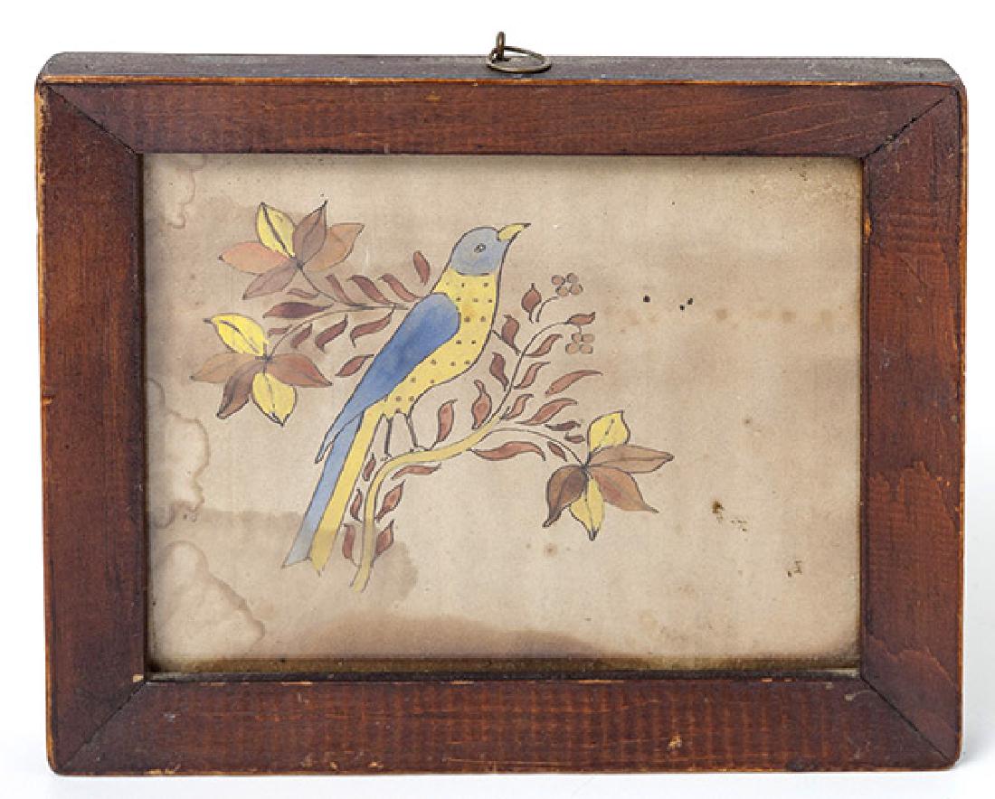 Fraktur Watercolor of Bird (1 of 9)