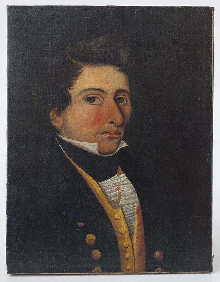 Folk Art Painting of Militia Officer (1 of 7)
