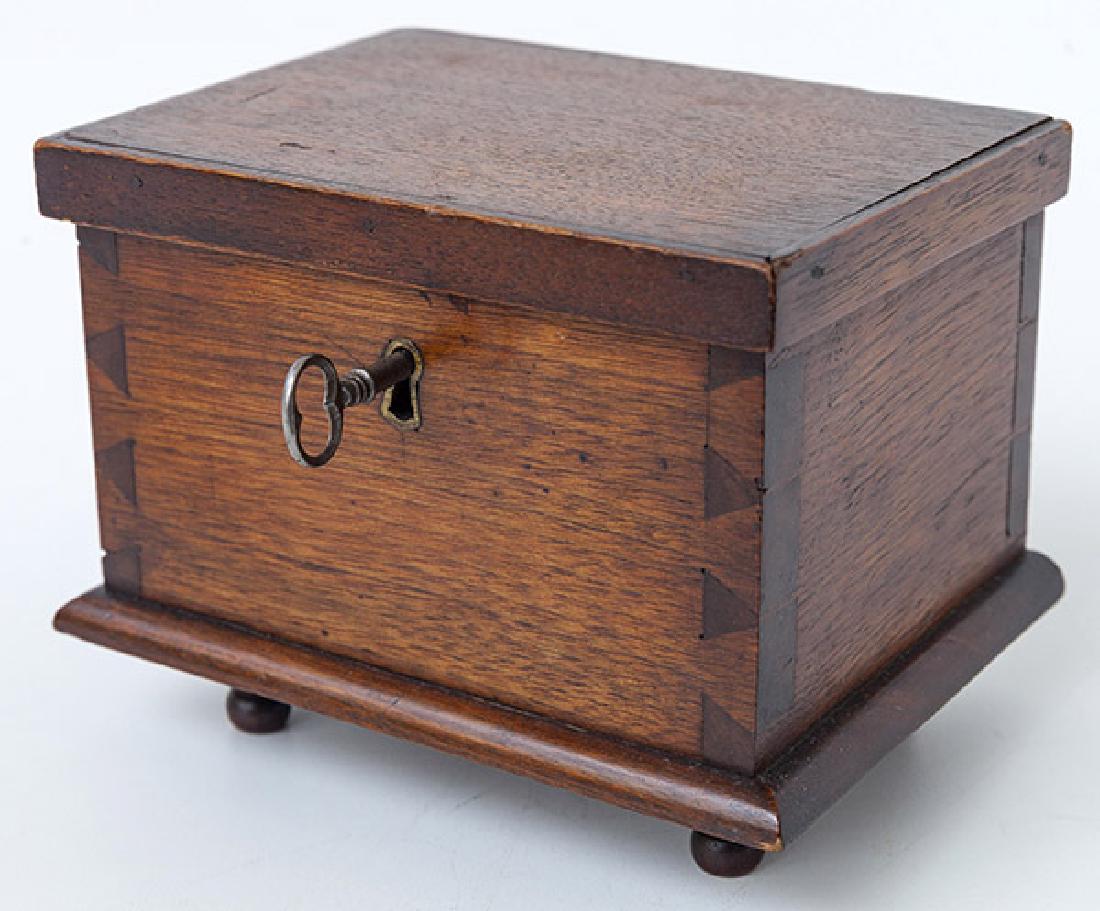 Miniature Dovetailed Walnut Blanket Chest (1 of 8)