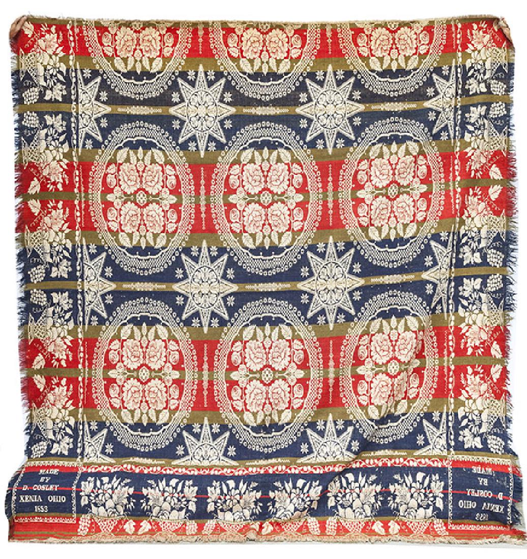D, Crosley Xenia, Ohio 1853 Coverlet (1 of 10)