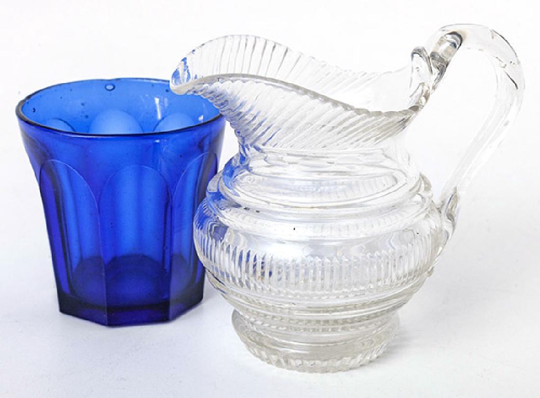 Cobalt Glass Flip & Cut Glass Creamer (1 of 7)