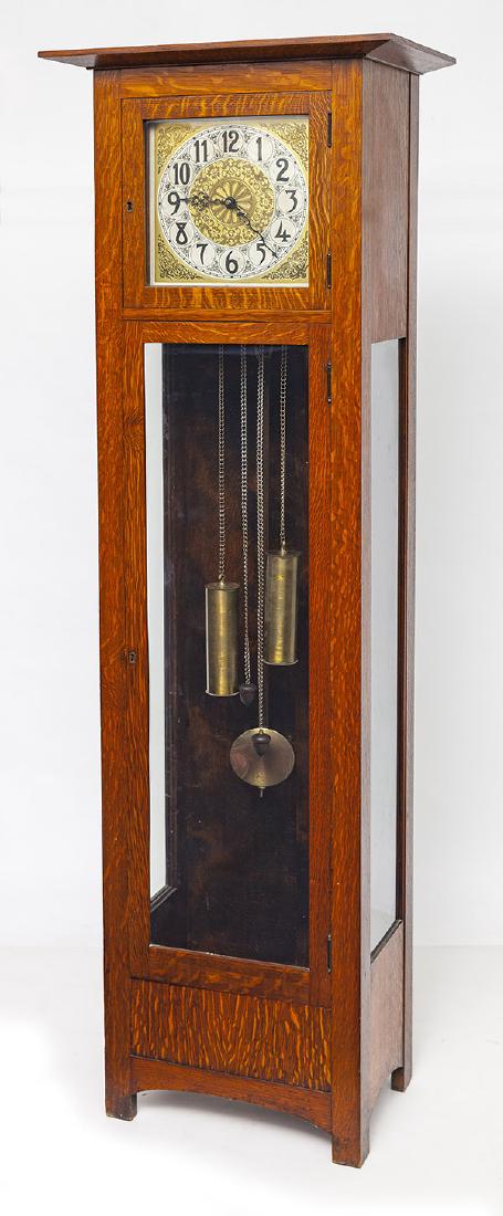 Royal Furniture Company Arts & Crafts Tall Case Clock (1 of 9)