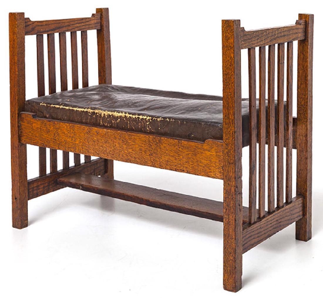 Arts & Crafts Window Bench w/Spindled Sides (1 of 9)