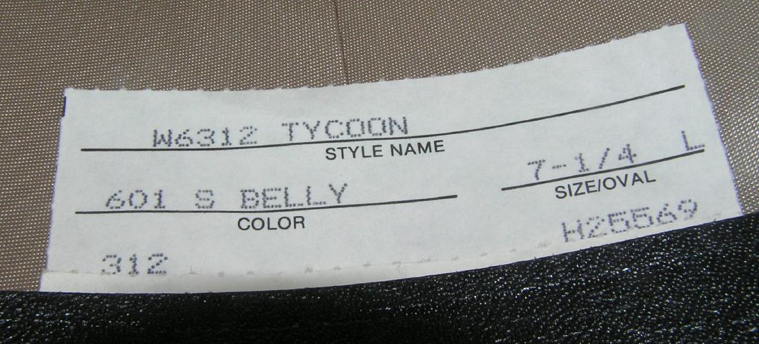 High quality Stetson tycoon style dress hat: High quality Stetson tycoon style dress hat size 7 1/4 mint with original box est. value $150.00-$200.00