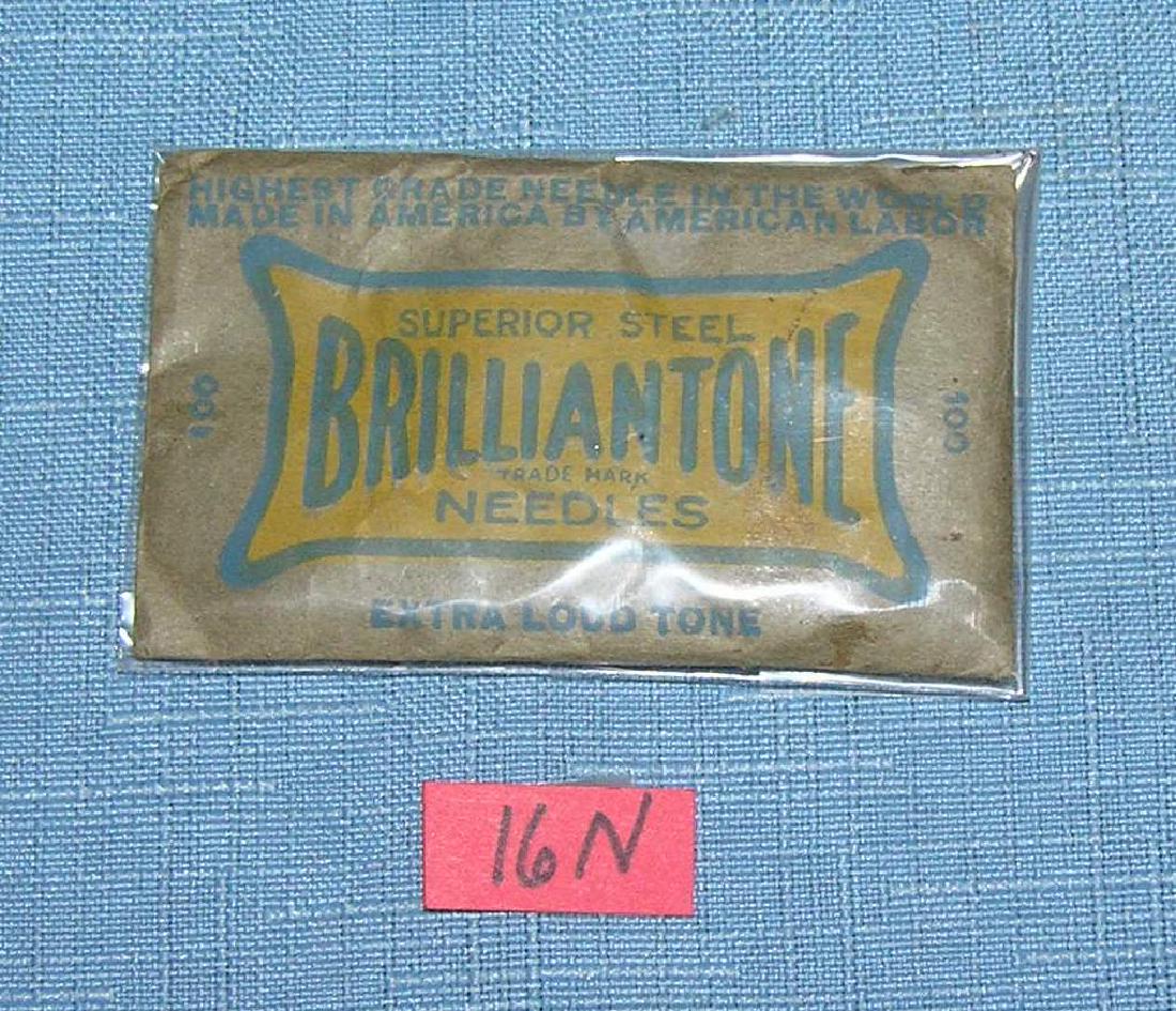100 Brillantone superior steel phonograph needles: 100 Brillantone superior steel phonograph needles mint in original advertising package est. value $15.00-$20.00