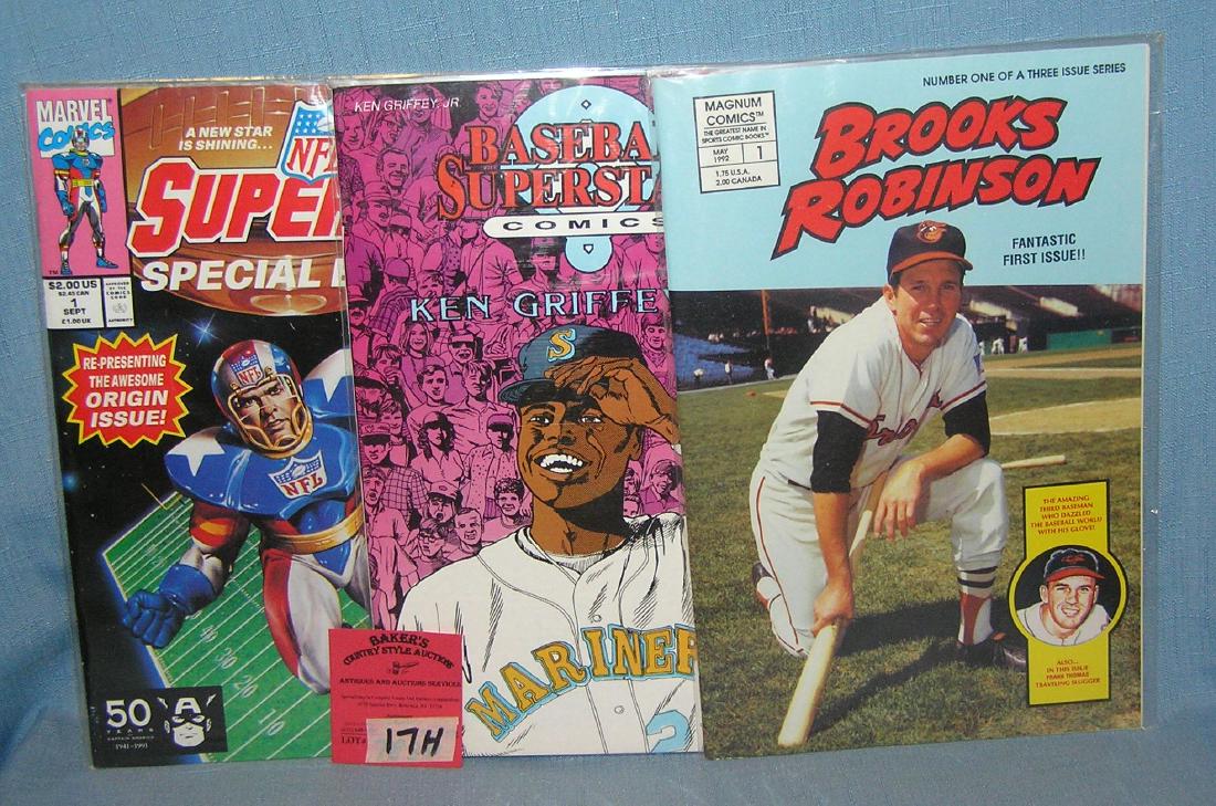Group of sports themed comic books: Group of sports themed comic books incl. Brooks Robinson 1st edition est. value $25.00-$30.00