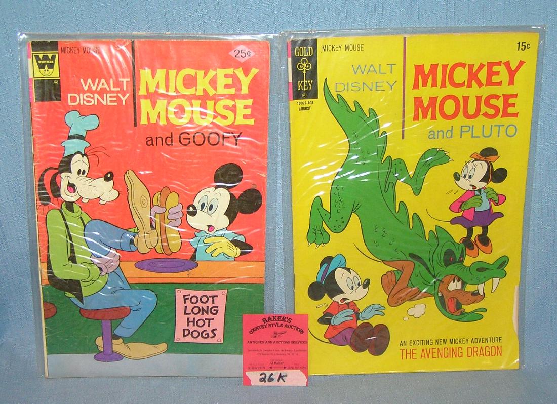 Pair of vintage Disney Mickey Mouse comic books: Pair of vintage Disney Mickey Mouse comic books est. value $25.00-$30.00