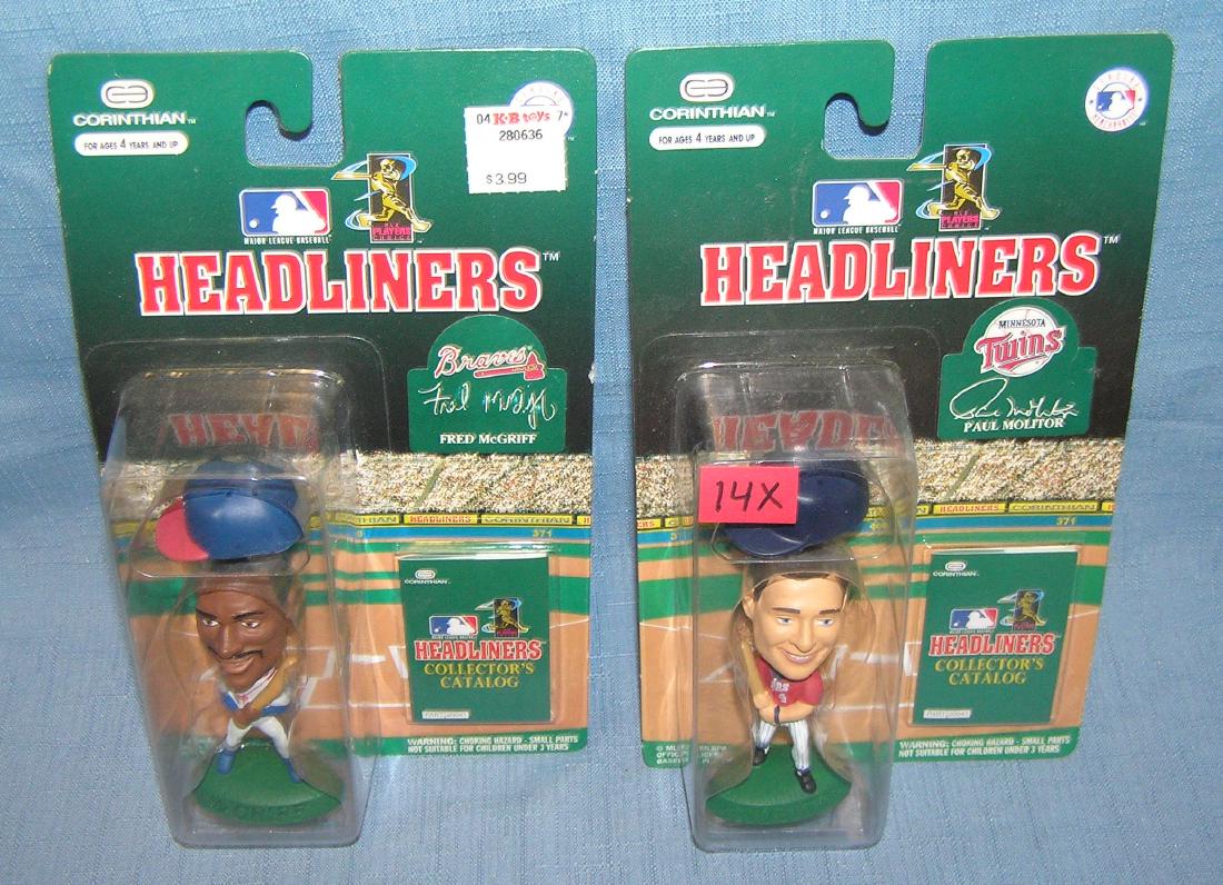 Pair of vintage baseball sports figures: Pair of vintage baseball sports figures includes Fred McGriff and Paul Molitor est. value $25.00-$30.00