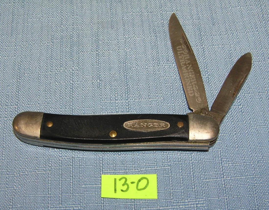 Vintage Ranger 2 bladed pocket knife: Vintage Ranger 2 bladed pocket knife USA mint old dealer store stock est. value $25.00-$30.00