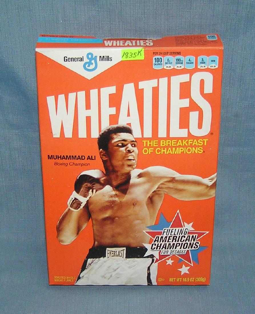 Muhammad Ali Wheaties cereal box: Muhammad Ali boxing champion Wheaties cereal box complete cereal box