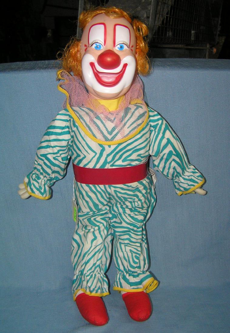 Vintage Clarabell the clown by Doll: Vintage Clarabell the clown by Goldberger Doll Co. of Brooklyn NY 20 inches, hard plastic and cloth dressed est. value $65.00-$75.00