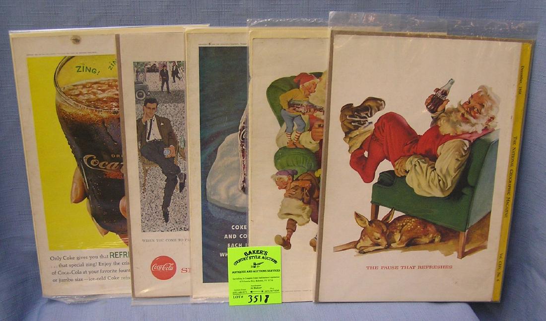 Collection of vintage Coca Cola advertising ads: Collection of vintage Coca Cola advertising ads est. value $30.00-$40.00