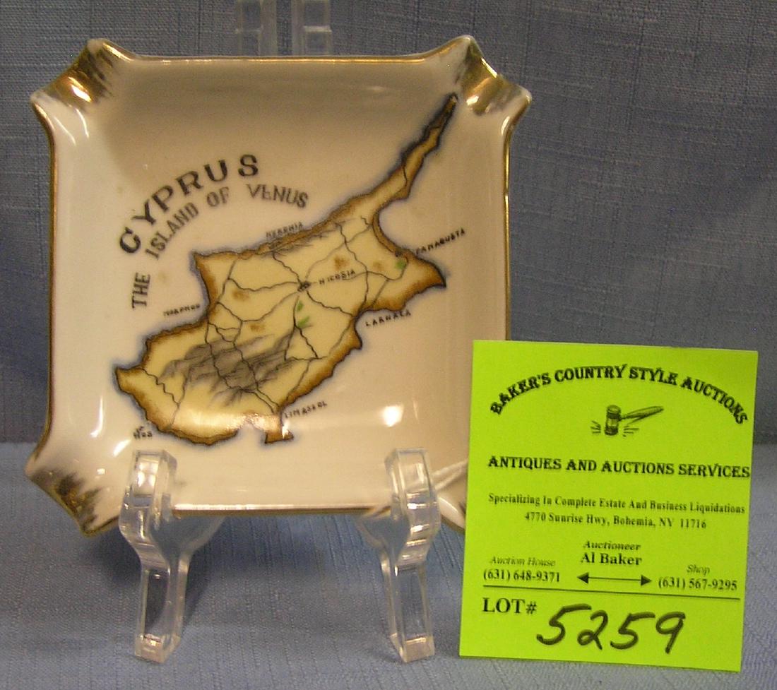 Souvenir Ashtray from the Island of Venus, Cyprus: Souvenir Ashtray from the Island of Venus, Cyprus $25.00-$30.00