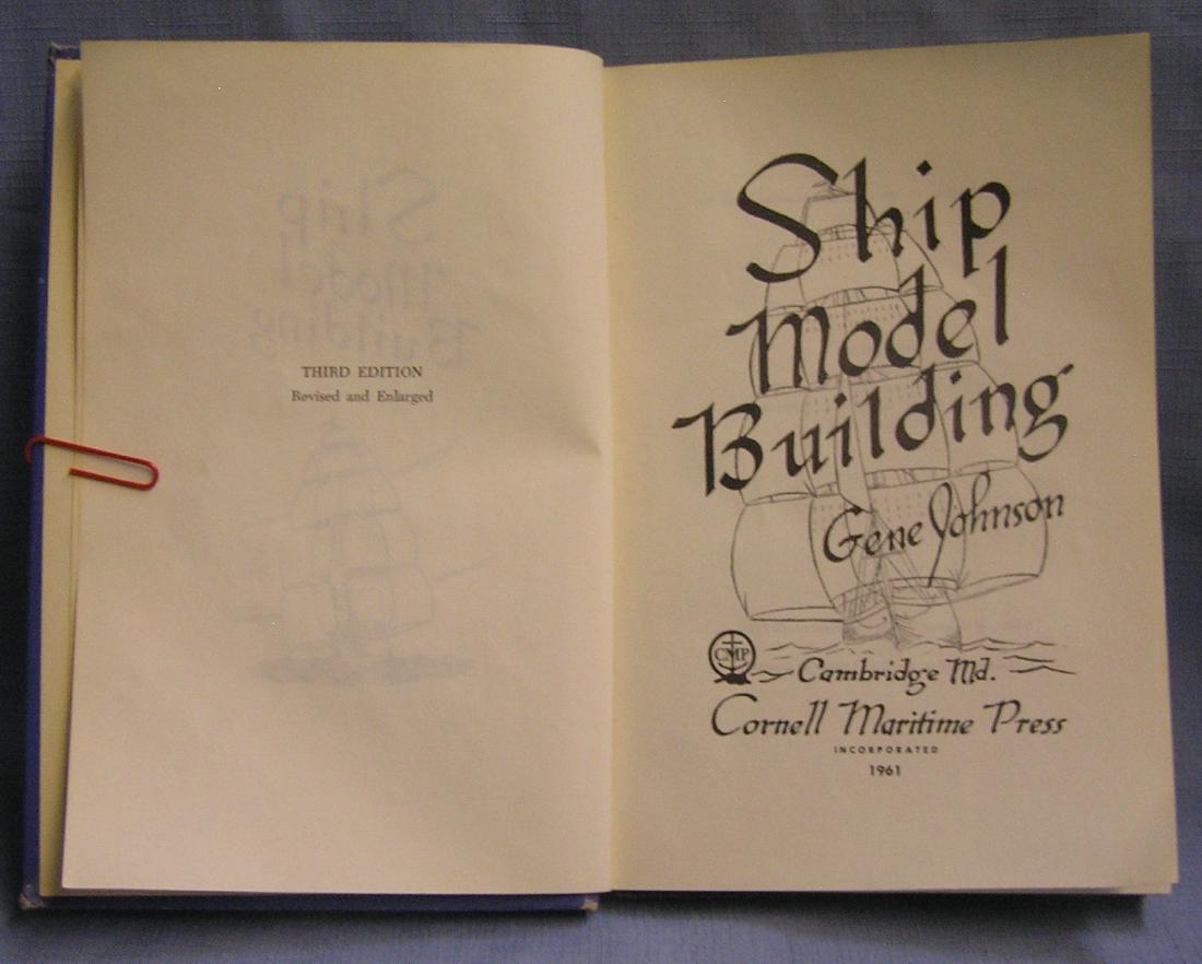 Vintage ship model building book: Vintage ship model building book circa 1961 est. value $40.00-$50.00