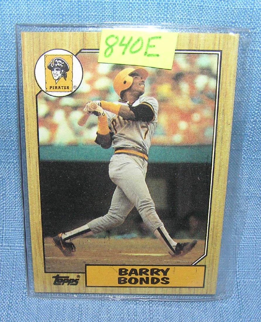 Vintage Barry Bonds rookie baseball card: Vintage Barry Bonds rookie baseball card