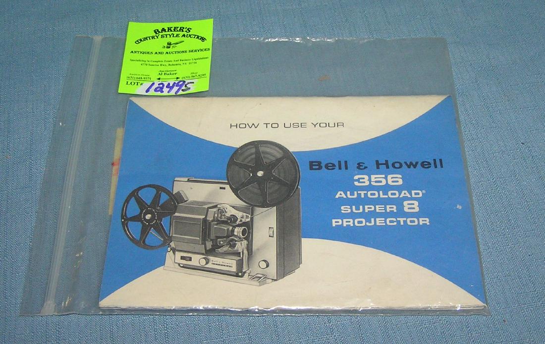 Bell & Howell projector booklets & emphemera: Group of vintage Bell and Howell projector booklets and emphemera est. value $25.00-$30.00