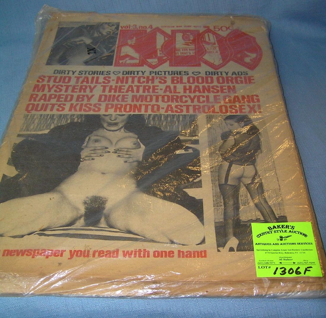 Group of vintage KISS erotica newspapers: Group of vintage KISS erotica newspapers circa 1960's/70's est. value $50.00-$60.00
