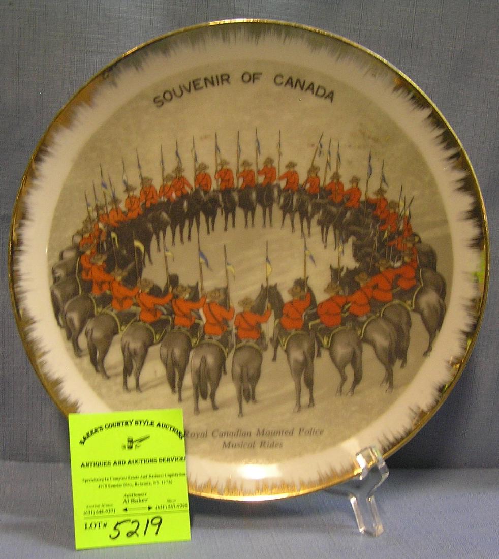 Royal Canadian mounted police souvenir plate: Royal Canadian mounted police souvenir plate from Canada $40.00-$60.00
