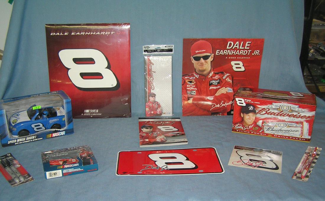 Dale Earnhardt Jr NASCAR racing collectibles: Large group of Dale Earnhardt Jr NASCAR racing collectibles est. value $75.00-$80.00