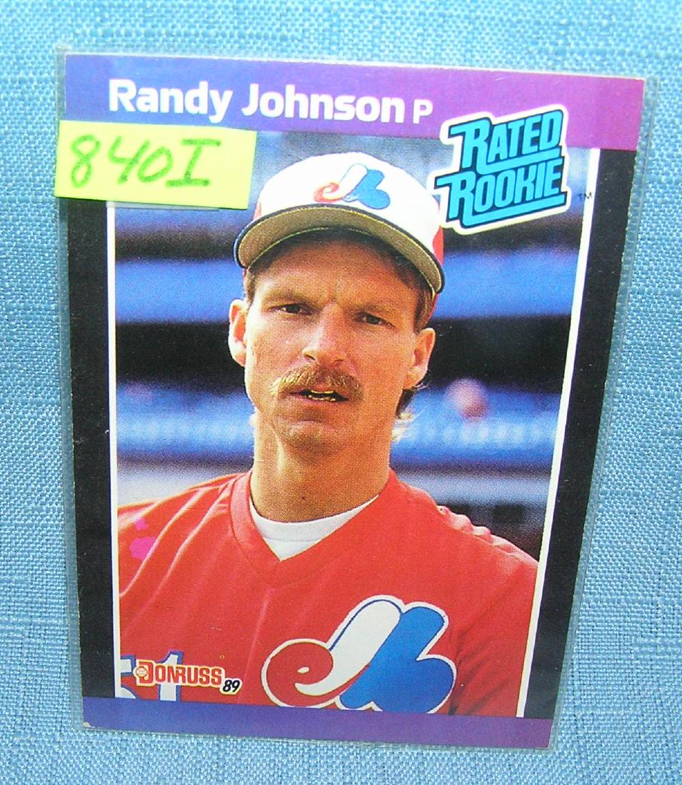 Vintage Randy Johnson rookie baseball card: Vintage Randy Johnson rookie baseball card