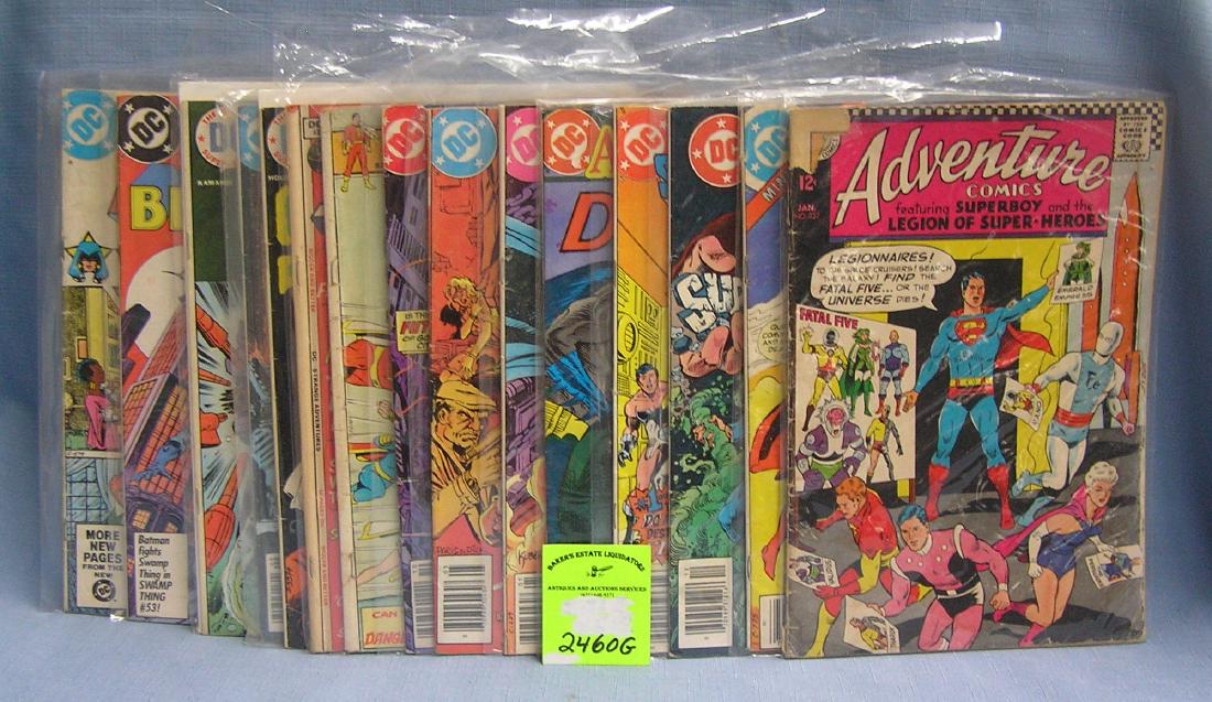 Group of early DC Super hero comic books: Group of early DC Super hero comic books featuring Superman, Batman and more est. value $65.00-$75.00