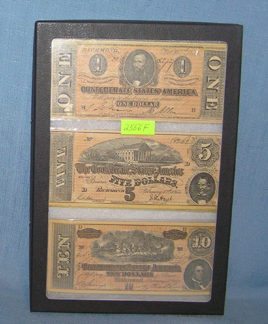 Group of 3 Civil War style confederate notes: Group of 3 Civil War style confederate notes from the Bicenntennial est. value $65.00-$75.00